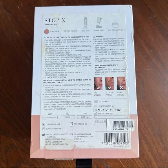 TriPollar Stop X Model U Facial Renewal & Rejuvenation Device